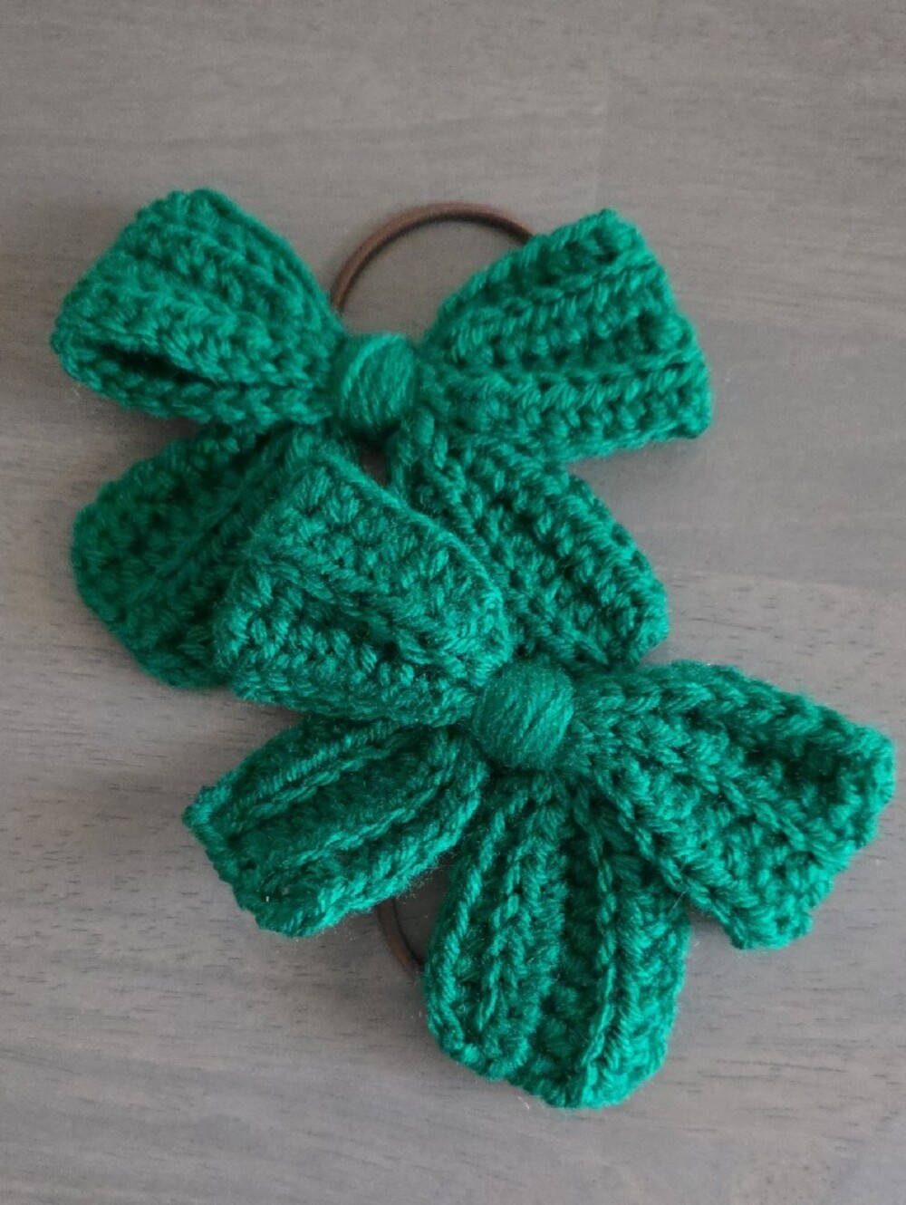 Handmade Crochet Bow Hair Tie Set - Picture 10 of 16